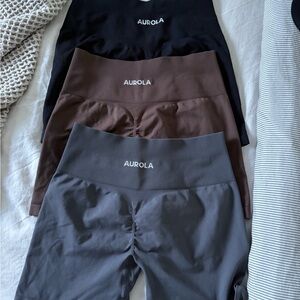 AUROLA lifting shorts - Black, Brown, Gray 4.5 inch inseam